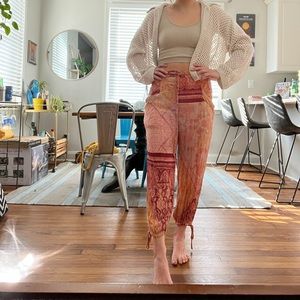 Free People Harem Pants / Orange Multi-colored / Size XS / Festival Pants